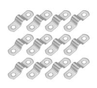 PATIKIL Attache-Rigide Pour Tuyau 8mm, 12 Pcs Collier De Conduit En Acier Inoxydable 304 Épais Support En U À 2 Trou Pour Fixation De Tuyau Câble Fil, (1/3")