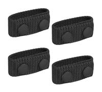PATIKIL Attaches de Ceinture en Nylon, 4 pièces, Doubles Boutons-Pression, Attaches de Ceinture en Nylon avec Doubles Boutons-Pression pour Ceinture de 5,6 cm de Large, Noir