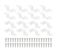 PATIKIL Attaches pour Bandeaux LED, 50 Supports de Fixation rigides avec vis pour Bandeaux RGB néon de 12mm de Large (3528/5050), Transparents
