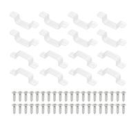 PATIKIL Attaches pour Bandes LED, 50 Pack Supports De Fixation Rigides avec Vis pour Bandes Lumineuses Neon RGB 20mm De Largeur 3528/5050, Transparent