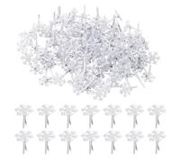 PATIKIL Attaches rapides en papier Brads, 200 pièces Mini attaches en métal en forme de flocon de neige pastel Brads Tête ronde Attache l'art, l'artisanat, Blanc, 0,5"x0,6"
