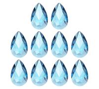 PATIKIL Attrape Soleil Cristal Suspendu Bleu Marine 10 Pcs 38mm Pendentifs en Cristal K9 de Larme Perles Ovales, Éléments de Lustre, Lampe DIY pour Loisirs Créatifs et Décoration