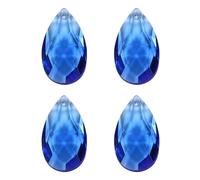 PATIKIL Attrape Soleil Cristal Suspendu Bleu Pendentifs en Cristal K9, Perles Forme de Larme, 4 Pcs 38mm Éléments de Lustre, Prismes, Lampe DIY pour Loisirs Créatifs et Décoration