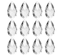PATIKIL Attrape Soleil Cristal Suspendu Clair 12 Pcs 28mm Pendentifs en Cristal K9 Perles Forme de Larme, Éléments de Lustre, Prismes, Lampe DIY pour Loisirs Créatifs et Décoration