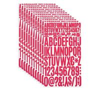 PATIKIL Autocollant de Lettre Alphabet et Numéro en Vinyle, 1224 Pièces sur 12 Feuilles autocollantes pour Panneau de Boîte aux Lettres, Adresse, Loisirs Créatifs DIY (Fuchsia)