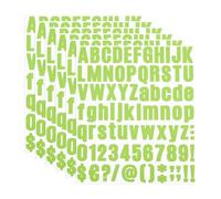 PATIKIL Autocollant de Lettre Alphabet et Numéro en Vinyle, 486 Pièces sur 6 Feuilles autocollantes pour Boîte aux Lettres, Panneau d'Adresse, Loisirs Créatifs DIY (Vert Clair)