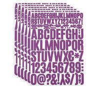 PATIKIL Autocollant de Lettre Alphabet et Numéro en Vinyle, 612 Pièces sur 6 Feuilles autocollantes pour Panneau de Boîte aux Lettres, Adresse, Loisirs Créatifs DIY (Violet)