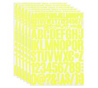 PATIKIL Autocollant de Lettre Alphabet et Numéro en Vinyle, 612 Pièces sur 6 Feuilles autocollantes pour Panneau de Boîte aux Lettres, Adresse, Loisirs Créatifs DIY (Jaune)