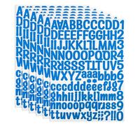 PATIKIL Autocollant de Lettre Alphabet et Numéro en Vinyle, 756 Pièces sur 6 Feuilles autocollantes pour Boîte aux Lettres, Panneau d'Adresse, Loisirs Créatifs DIY (Bleu Clair)