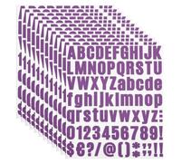 PATIKIL Autocollant de Lettre Alphabet et Numéro en Vinyle, 972 Pièces sur 12 Feuilles autocollantes pour Boîte aux Lettres, Panneau d'Adresse, Loisirs Créatifs DIY (Violet)