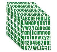 PATIKIL Autocollant de Lettre Alphabet et Numéro en Vinyle, 972 Pièces sur 12 Feuilles autocollantes pour Boîte aux Lettres, Panneau d'Adresse, Loisirs Créatifs DIY (Vert Foncé)
