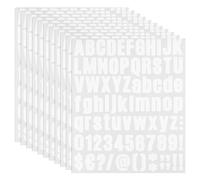 PATIKIL Autocollant de Lettre Alphabet et Numéro en Vinyle, 972 Pièces sur 12 Feuilles autocollantes pour Boîte aux Lettres, Panneau d'Adresse, Loisirs Créatifs DIY (Blanc)