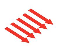 PATIKIL Autocollant Flèche 5 Pouces, 6 Feuilles de Signalisation Directionnelle en PVC Adhésif Amovible pour Marquage de Sols Muraux, Rouge