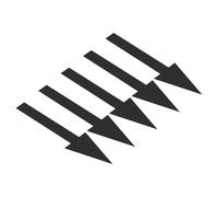 PATIKIL Autocollant Flèche 6 Pouces, 6 Feuilles Panneau Directionnel en PVC Adhésif Amovible pour Marquage de Sol, Noir