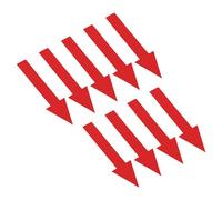 PATIKIL Autocollant Flèche Directionnelle, Lot de 9 Autocollants PVC Amovibles et Imperméables, pour Marquage au Sol, Signalisation Murale, Instructions Routières, Rouge.