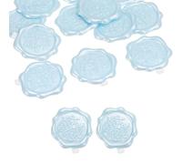 PATIKIL Autocollants De Cachet De Cire, 12 Pcs Embossed Auto-Adhésifs Pour Vous Sticker Pour Enveloppe Lettre Invitation De Mariage Carte Emballage Cadeau, Blue