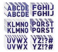 PATIKIL Autocollants de Lettres 1 Pouce, 240 Pcs/48 Feuilles Autocollants de Lettres Et Chiffres en Vinyle Auto-Adhésifs pour L'Artisanat Diy à La Maison, Bleu Foncé Lumineux