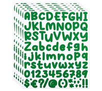 PATIKIL Autocollants de Lettres et de Chiffres Alphabétiques, 6 Feuilles d'Autocollants Adhésifs en Vinyle DIY en Majuscules pour Boîte aux Lettres, Fenêtre de Bureau, Vert Foncé