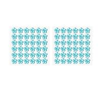 PATIKIL Autocollants de Strass Auto-Adhésifs en Forme de Fleur, 2 Feuilles/72 Pcs Autocollants de Bijoux pour Le Visage en Cristal pour L'Artisanat, La Décoration D'Ongles, Bleu Lac