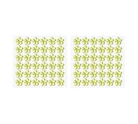 PATIKIL Autocollants de Strass Auto-Adhésifs en Forme de Fleur, 2 Feuilles/72 Pcs Autocollants de Bijoux en Strass pour Le Visage Cristal pour La Décoration D'Ongles, Jaune Clair