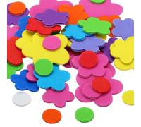 PATIKIL Autocollants en Mousse, Lot de 4, 200 Pièces, Autocollants en Mousse EVA Autocollants en Forme d'Artisanat pour Scrapbooking, Fabrication de Cartes DIY, Style Fleur