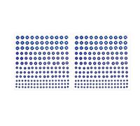 PATIKIL Autocollants en Strass Auto-Adhésifs, 2 Pièces Autocollants de Bijoux pour Le Visage en Cristal pour La Fabrication de Décorations D'Ongles de Maquillage Diy, Bleu Foncé