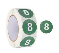 PATIKIL Autocollants Ronds Numero 8, Etiquettes Autocollantes Codées Par Couleur De 2,5 cm / 1 Pouce 500 Etiquettes/Rouleau Pour Organisation Domestique, Vert Foncé Avec Texte Blanc