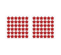 PATIKIL Autocollants Strass Auto-Adhésifs en Forme de Fleur, 2 Feuilles/72 Pcs Autocollants de Bijoux pour Le Visage en Cristal pour L'Artisanat, La Décoration D'Ongles, Rouge