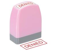 PATIKIL Avis de refus Tampon encreur, encre rouge Tampons de bureau pré-encrés Tampon de message rechargeable Tampon d'entreprise, rose