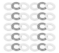 PATIKIL AXK1528 Roulements A Aiguilles A Butee 15x28x4mm, 10 Pcs Roulement A Aiguilles A Butee En Acier Au Chrome Avec Rondelles Pour Systemes De Convoyage Machines-Outils, Argent