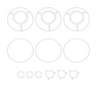 PATIKIL Bague D'Abat-Jour de 4 Pouces, 3 Ensembles de Cadres D'Abat-Jour avec Adaptateur E27 vers E26 ou E17, Fil de Cadre D'Abat-Jour pour Abat-Jour de Tambour Diy Lampe de Table