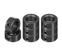 PATIKIL Bague de Réglage Alésage 10 mm Collier d'Arbre 18 mm OD 8 mm Épaisseur, 8 Pcs Acier au Carbone Collier de Roue de Butée de Train d'Atterrissage avec Vis de Réglage, Noir