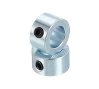 PATIKIL Bague de Réglage Alésage 13 mm Collier d'Arbre 22 mm OD 12 mm Épaisseur, 2 Pcs Acier au Carbone Zingué pour Roue de Butée de Train d'Atterrissage avec M6 Vis de Réglage, Argent