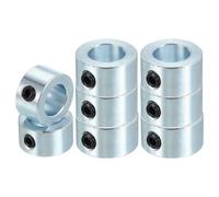 PATIKIL Bague de Réglage Alésage 13 mm Collier d'Arbre 22 mm OD 12 mm Épaisseur, 8 Pcs Acier au Carbone Zingué pour Roue de Butée de Train d'Atterrissage avec M6 Vis de Réglage, Argent