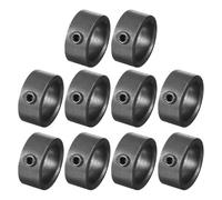 PATIKIL Bague de Réglage Alésage 16 mm Collier d'Arbre 22 mm OD 8 mm Épaisseur, 10 Pcs Acier au Carbone Collier de Roue de Butée de Train d'Atterrissage avec Vis de Réglage, Noir