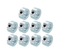 PATIKIL Bague de Réglage Alésage 16 mm Collier d'Arbre 28 mm OD 12 mm Épaisseur, 10 Pcs Acier au Carbone Zingué pour Roue de Butée de Train d'Atterrissage avec M6 Vis de Réglage, Argent