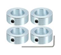 PATIKIL Bague de Réglage Alésage 22 mm Collier d'Arbre 36 mm OD 14 mm Épaisseur, 4 Pcs Acier au Carbone pour Roue de Butée de Train d'Atterrissage avec M6 Vis de Réglage et rgent