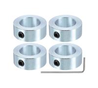 PATIKIL Bague de Réglage Alésage 25 mm Collier d'Arbre 40 mm OD 16 mm Épaisseur, 4 Pcs Acier au Carbone pour Roue de Butée de Train d'Atterrissage avec M8 Vis de Réglage et rgent