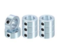 PATIKIL Bague de Réglage Alésage 25 mm Collier d'Arbre 40 mm OD 16 mm Épaisseur, 8 Pcs Acier au Carbone Zingué pour Roue de Butée de Train d'Atterrissage avec M8 Vis de Réglage, Argent