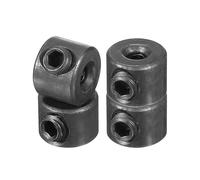 PATIKIL Bague de Réglage Alésage 3 mm Collier d'Arbre 10 mm OD 8 mm Épaisseur, 4 Pcs Acier au Carbone Collier de Roue de Butée de Train d'Atterrissage avec Vis de Réglage, Noir