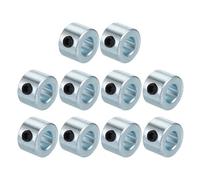 PATIKIL Bague de Réglage Alésage 6 mm Collier d'Arbre 12 mm OD 8 mm Épaisseur, 10 Pcs Acier au Carbone Zingué pour Roue de Butée de Train d'Atterrissage avec M4 Vis de Réglage, Argent