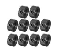 PATIKIL Bague de Réglage Alésage 8 mm Collier d'Arbre 16 mm OD 8 mm Épaisseur, 10 Pcs Acier au Carbone Collier de Roue de Butée de Train d'Atterrissage avec Vis de Réglage, Noir