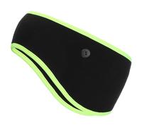 PATIKIL Bandeau Chauffant Pour Oreilles, Bandeau Élastique Hiver Polaire Cache-Oreilles Essentiel Pour Running Marche Ski Cyclisme Extérieur Avec Boutons, Noir Avec Vert