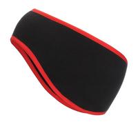 PATIKIL Bandeau Chauffant Pour Oreilles, Bandeau Polaire Étirable Essuie-Tête Pour Course À Pied Randonnée Ski En Plein Air Hiver, Noir Avec Rouge
