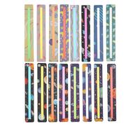 PATIKIL Bandes de Lecture Guidée, 16 Pièces Règle de Suivi de Lecture Marque-Pages de Surbrillance Colorés Aide à La Dyslexie Fournitures Éducatives pour Enseignants (Lace + Space)