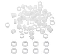 PATIKIL Bandes En Caoutchouc De Silicone Attaches De Câble 0.4", 200 Pcs Bandes Élastiques Plates En Caoutchouc Pour Fournitures De Bureau Emballage De Cordon À Domicile, Blanc
