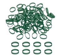 PATIKIL Bandes En Caoutchouc De Silicone Attaches De Câble 1.1", 200 Pcs Bandes Élastiques Plates En Caoutchouc Pour Fournitures De Bureau Organisation De Cordon À Domicile, Vert Foncé
