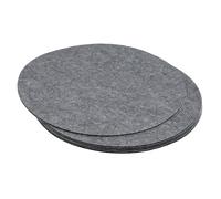 PATIKIL Base de Lampe en Feutre de 10 Pouces de Diamètre, Lot de 5 Feutres Adhésifs Ronds Souples de 2 mm d'Épaisseur, Antidérapants et Anti-Rayures, Couleur Gris