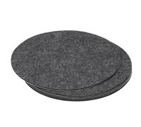 PATIKIL Base de Lampe en Feutre de 10 Pouces de Diamètre, Lot de 5 Feutres Adhésifs Ronds Souples de 2 mm d'Épaisseur, Antidérapants et Anti-Rayures, Gris Foncé, pour Meubles, Bricolage