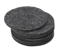 PATIKIL Base de Lampe en Feutre de 3,5 Pouces de Diamètre, Lot de 10 Feutres Adhésifs Ronds Souples de 2 mm d'Épaisseur, Antidérapants et Anti-Rayures, Gris Foncé, pour Lampes, Meubles